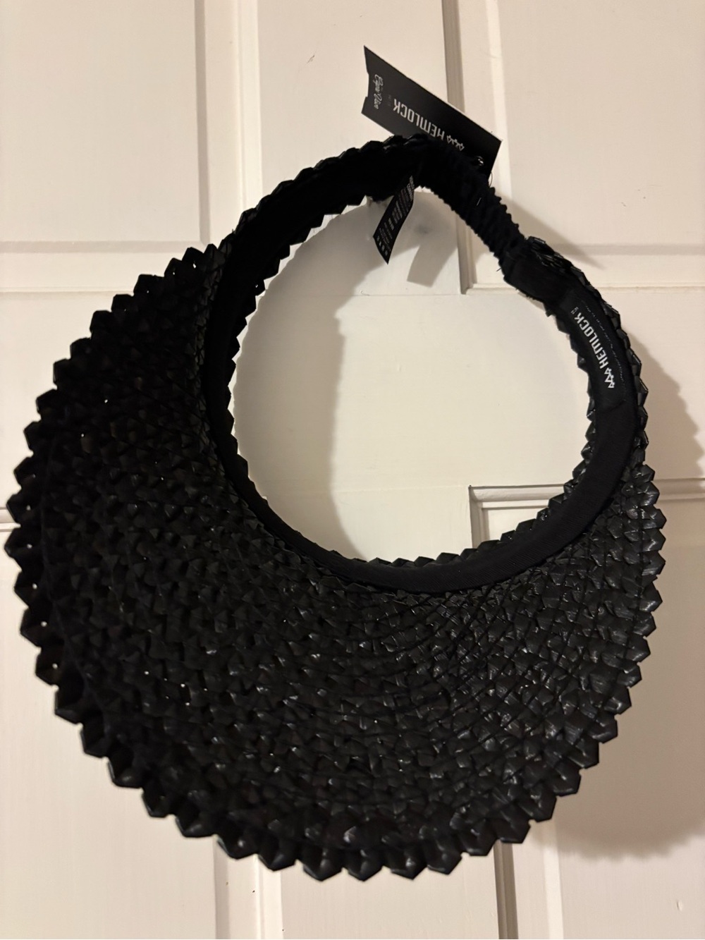 NWT Black Woven Sun Visor by Hemlock - Women's Summer Hat - Picture 4 of 4